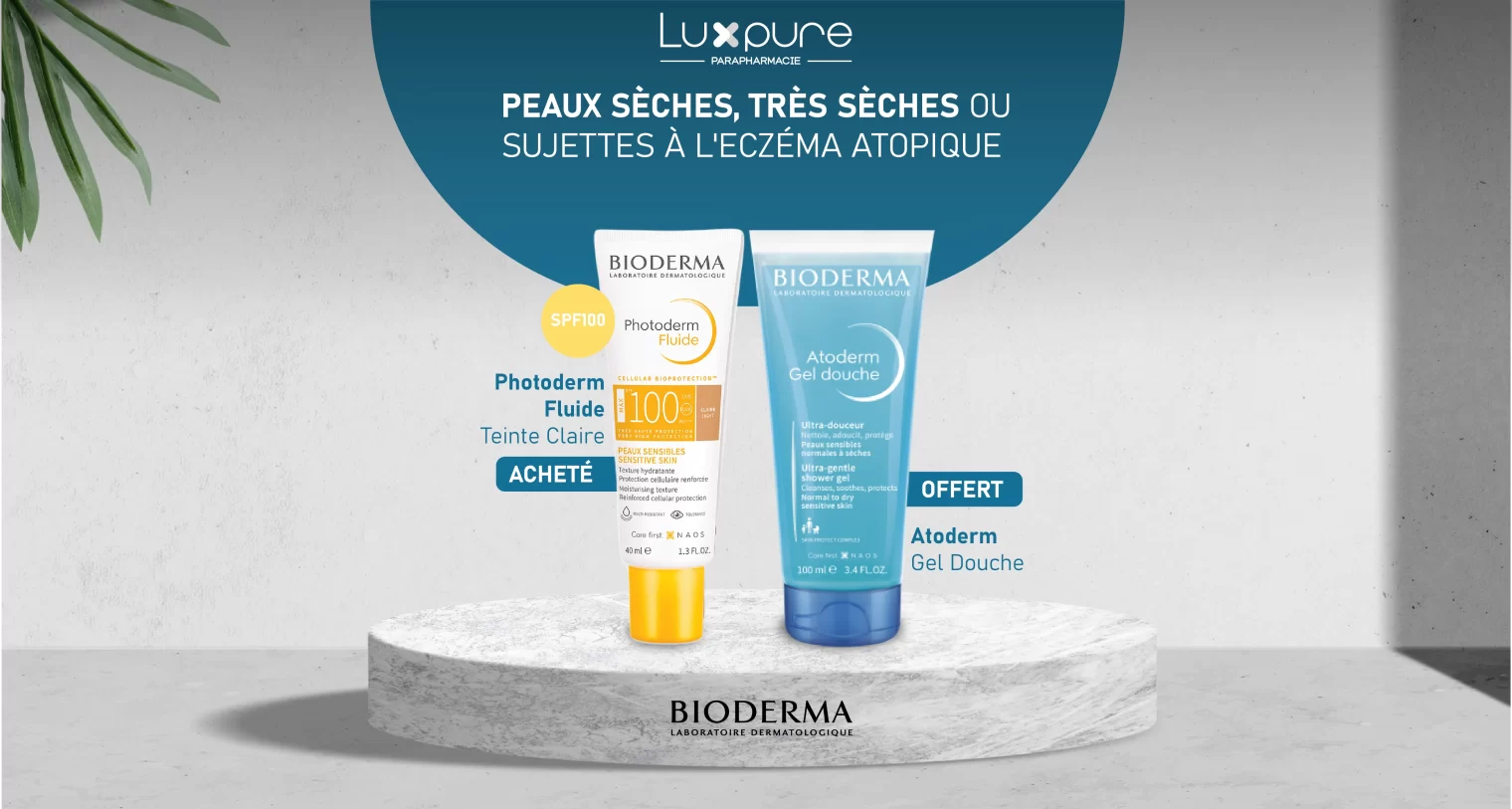Bioderma Photoderm Fluide Teint Tres claire spf100 + Atoderm Gel