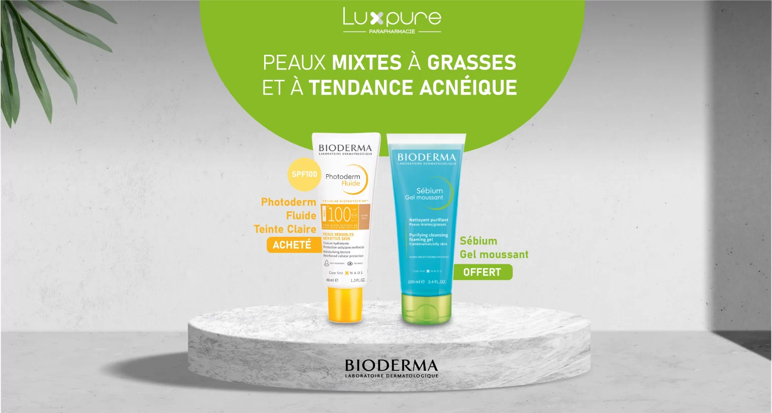 Bioderma Photoderm Fluide Teint tres Claire spf100+ Sebium Gel Moussant