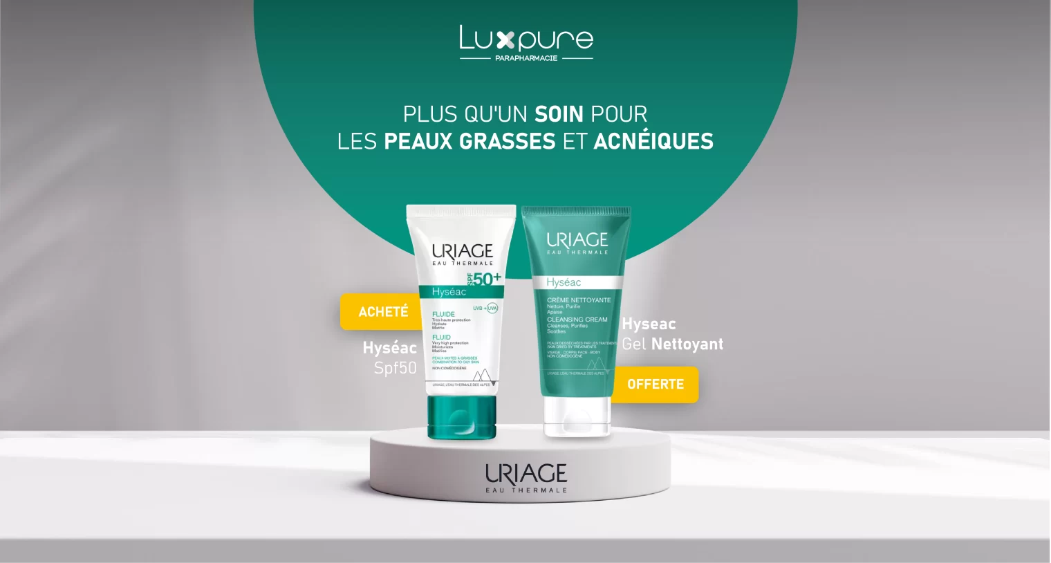 URIAGE Hyseac Fluide Spf50+ = Hyseac Gel Nettoyant OFFERT