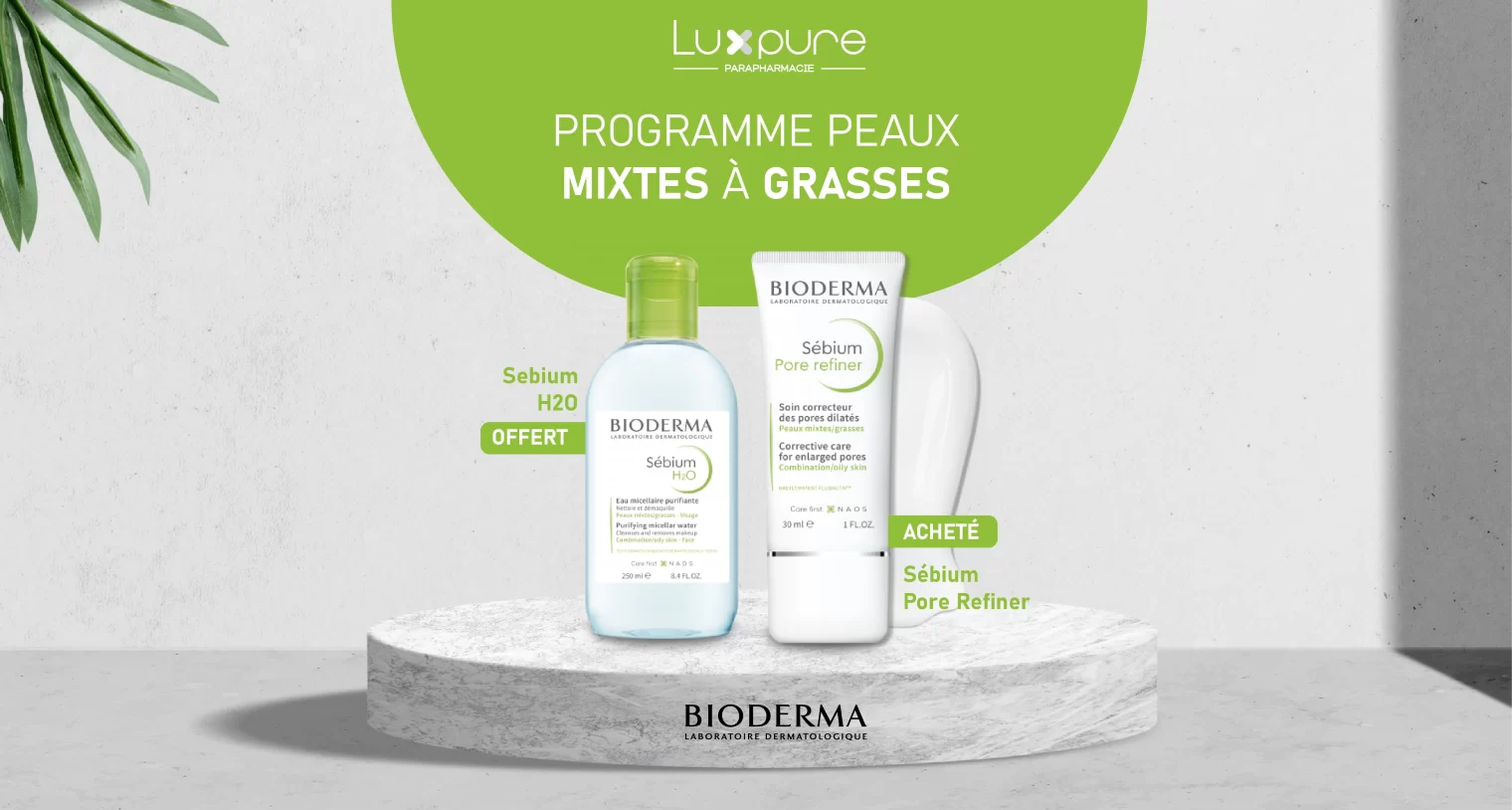 Bioderma – Sébium Pore refiner – 30 ml = Sebium H2O 250ml Offert