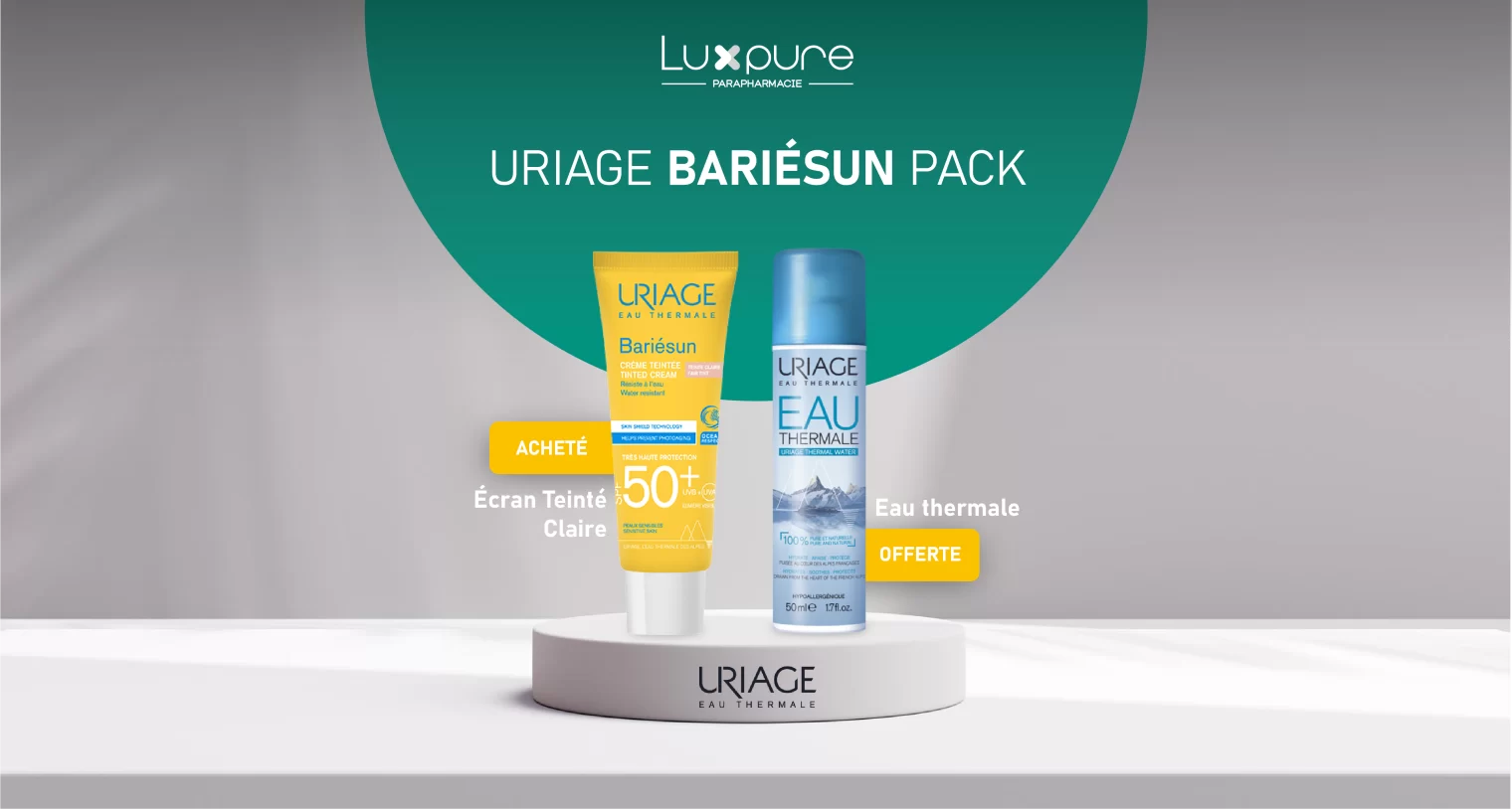 Uriage Bariesun Ecran Teinte Claire + Eau thermale 50ml OFFERT