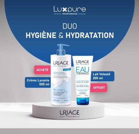 Uriage - Crème Lavante - 500 ml = Lait veloute 200ml OFFERT