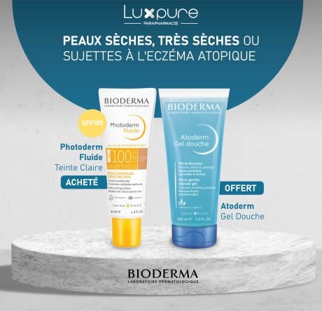 Bioderma Photoderm Fluide Teint Tres claire spf100 + Atoderm Gel