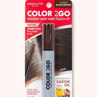 ABSOLUTE NEW YORK COUVRE RACINES COLOR 2 GO BLACK BROWN 12 G